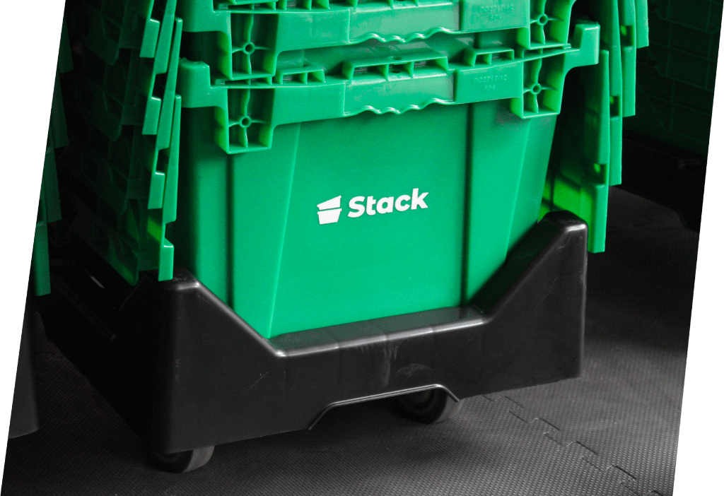 Our plastic moving bins for rent in Boston
