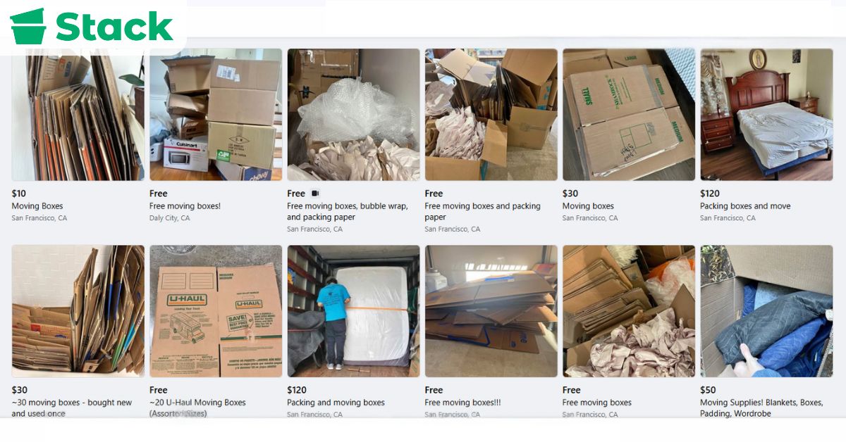 Where to Sell Used Moving Boxes