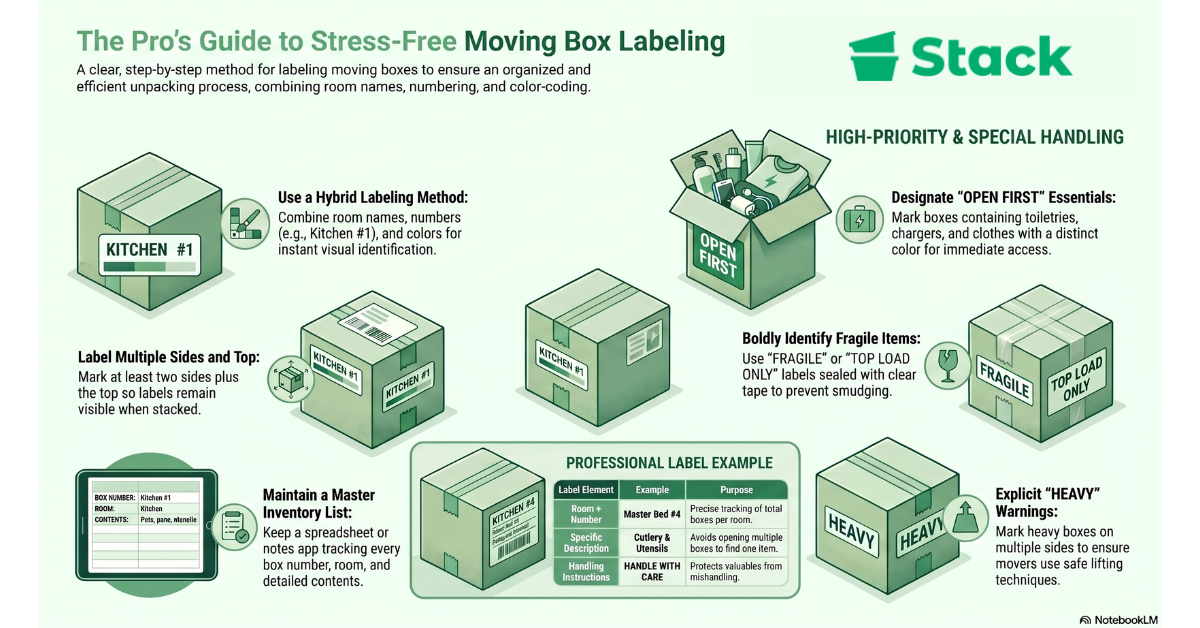 How to Label Moving Boxes Like a Pro (Step-by-Step Guide)